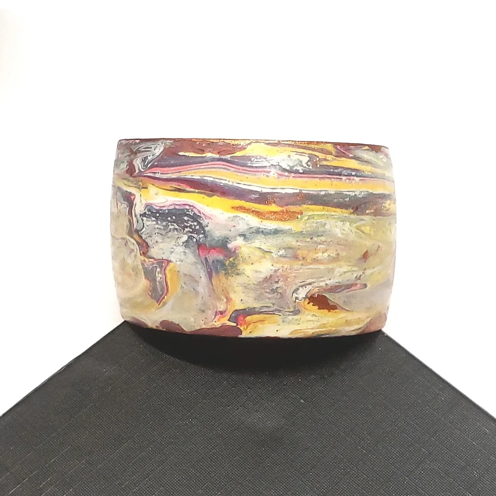 Hand Painted Acrylic Pour Painting Cuff Bracelet